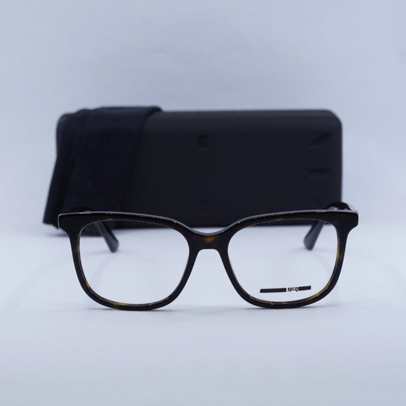 McQ by Alexander McQueen MQ0276O 002 Square Eyeglasses 52mm – Dark Havana - Picture 3 of 11